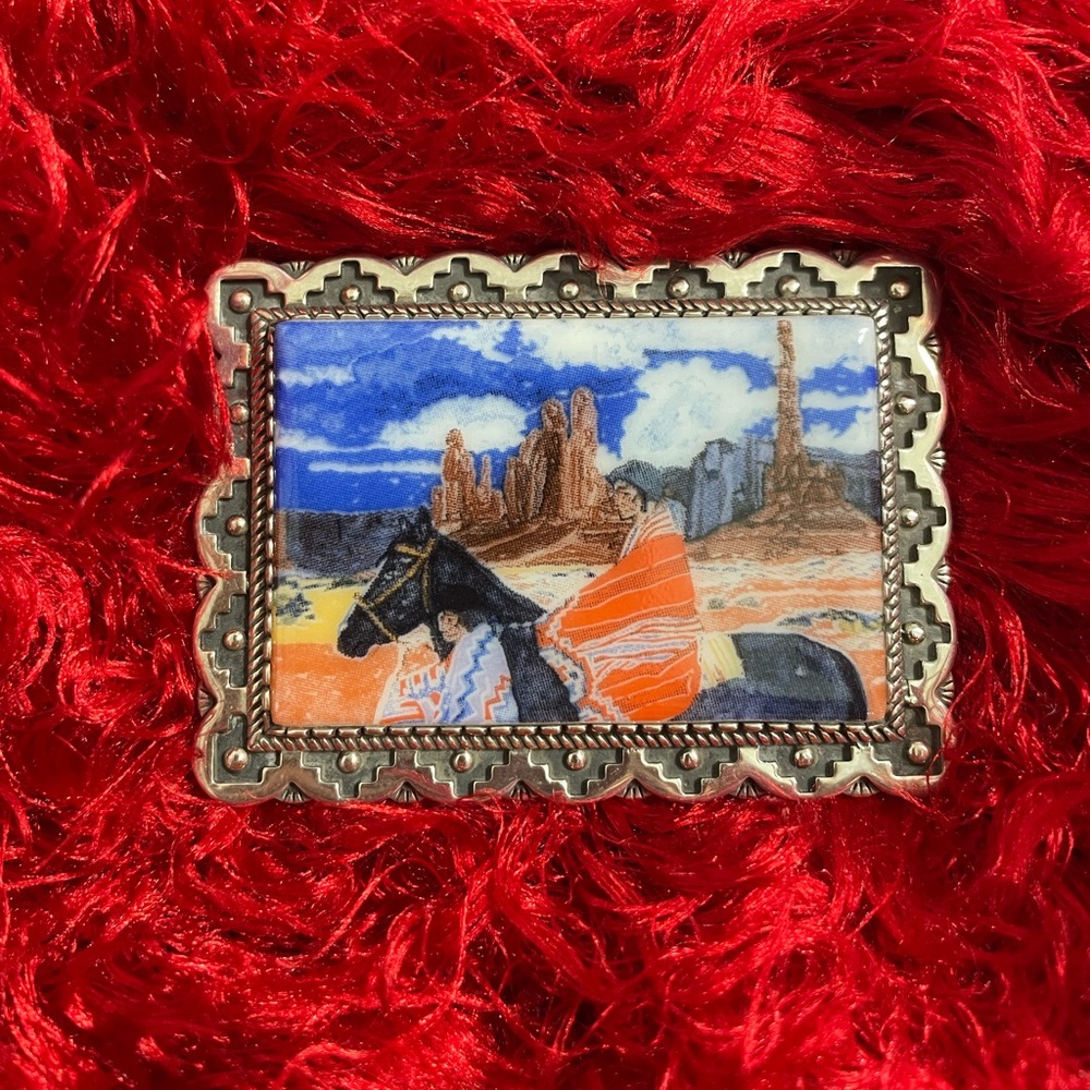 Vintage signed Amado M Peña Pin or necklace.